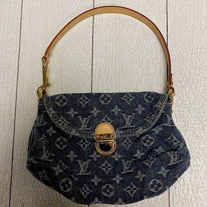 Louis Vuitton Monogram Denim Mini Pleaty Bag